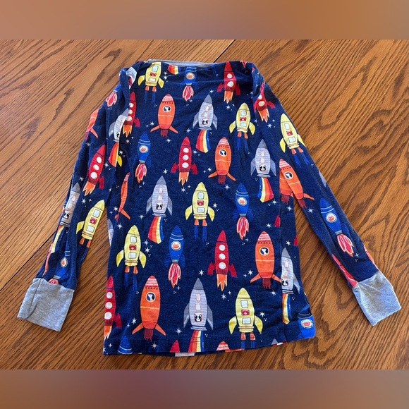Little Sleepies 2 piece pajama set - Navy Space Explorer - Picture 5 of 5